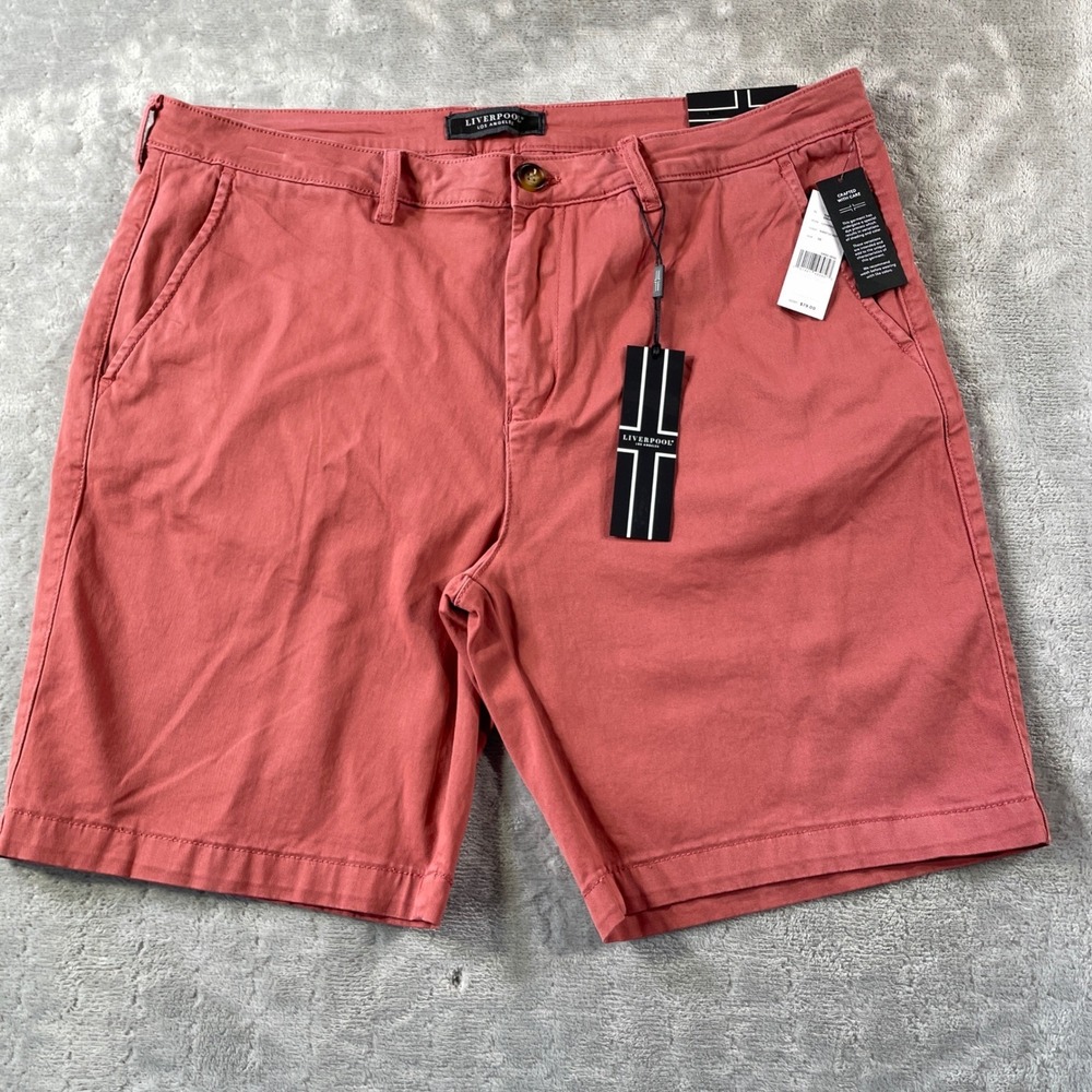 Liverpool Los Angeles Chino‎ Shorts Mens 38 Nantucket Red Casual Preppy Luxury